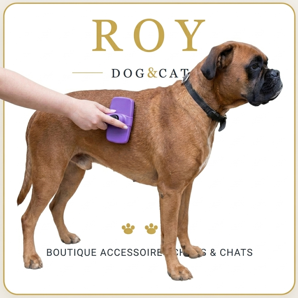 Brosse Autonettoyante pour Chien & Chat — Poils Propres en 1 Clic