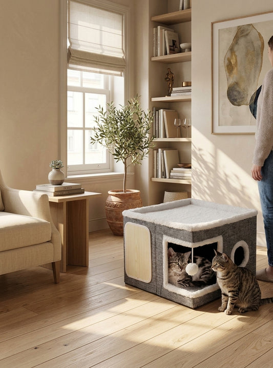 Maison Cocon pour Chat – Griffoir & Cachette