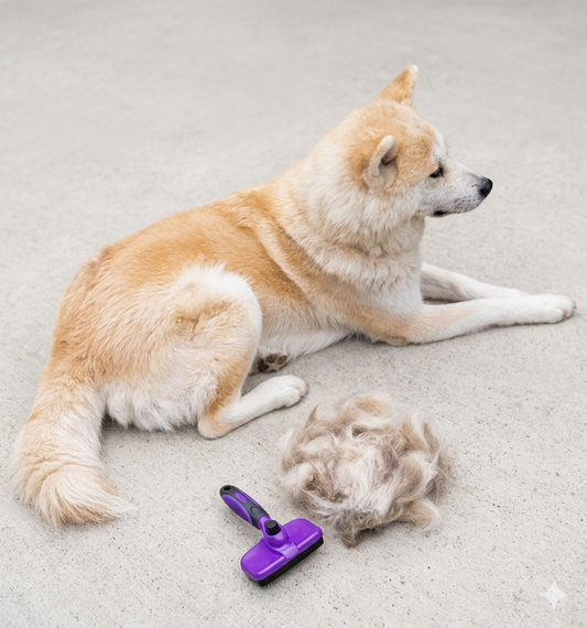 Brosse Autonettoyante pour Chien & Chat — Poils Propres en 1 Clic