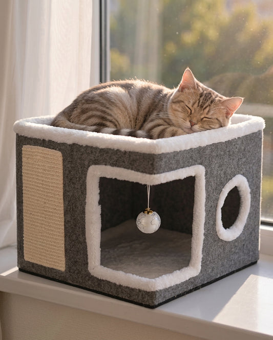 Maison Cocon pour Chat – Griffoir & Cachette