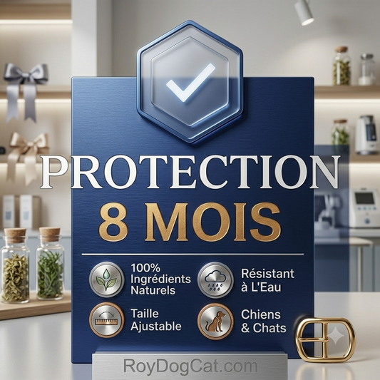 Collier Anti-Tiques & Puces pour Chien & Chat – Protection Naturelle 8 Mois